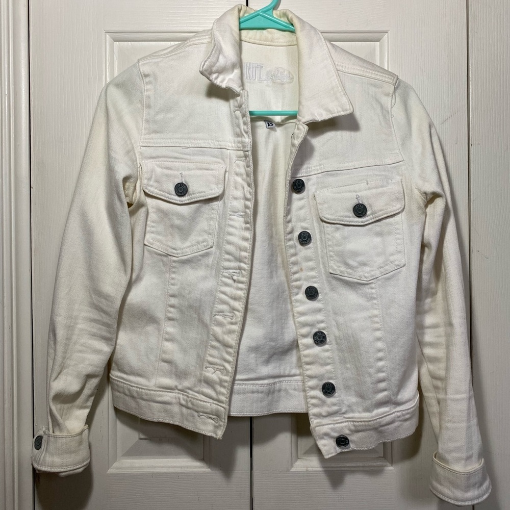White jean jacket